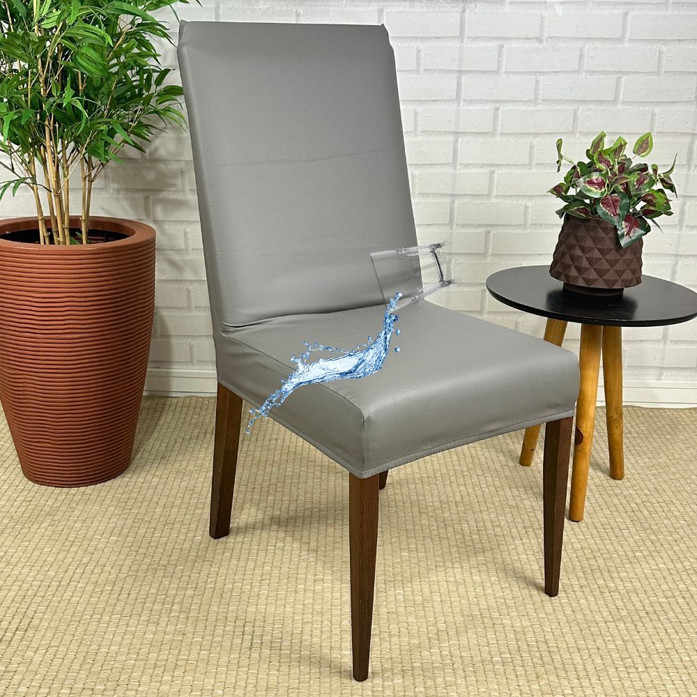 Capa de Cadeira Impermeável -  Cinza
