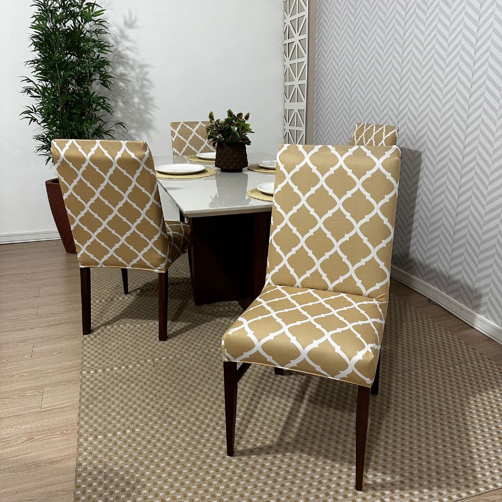 Capa de Cadeira Spandex - Luxo Bege