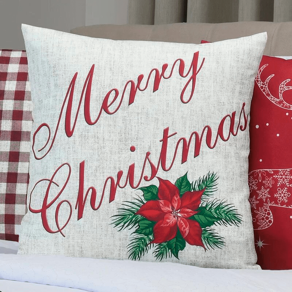 Kit 4 Capas de Almofada - Feliz Natal