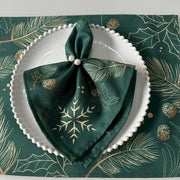 Guardanapo Natal-Verde e Dourado