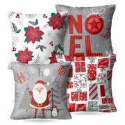 Kit 4 Capas de Almofada - Noel e os Presentes