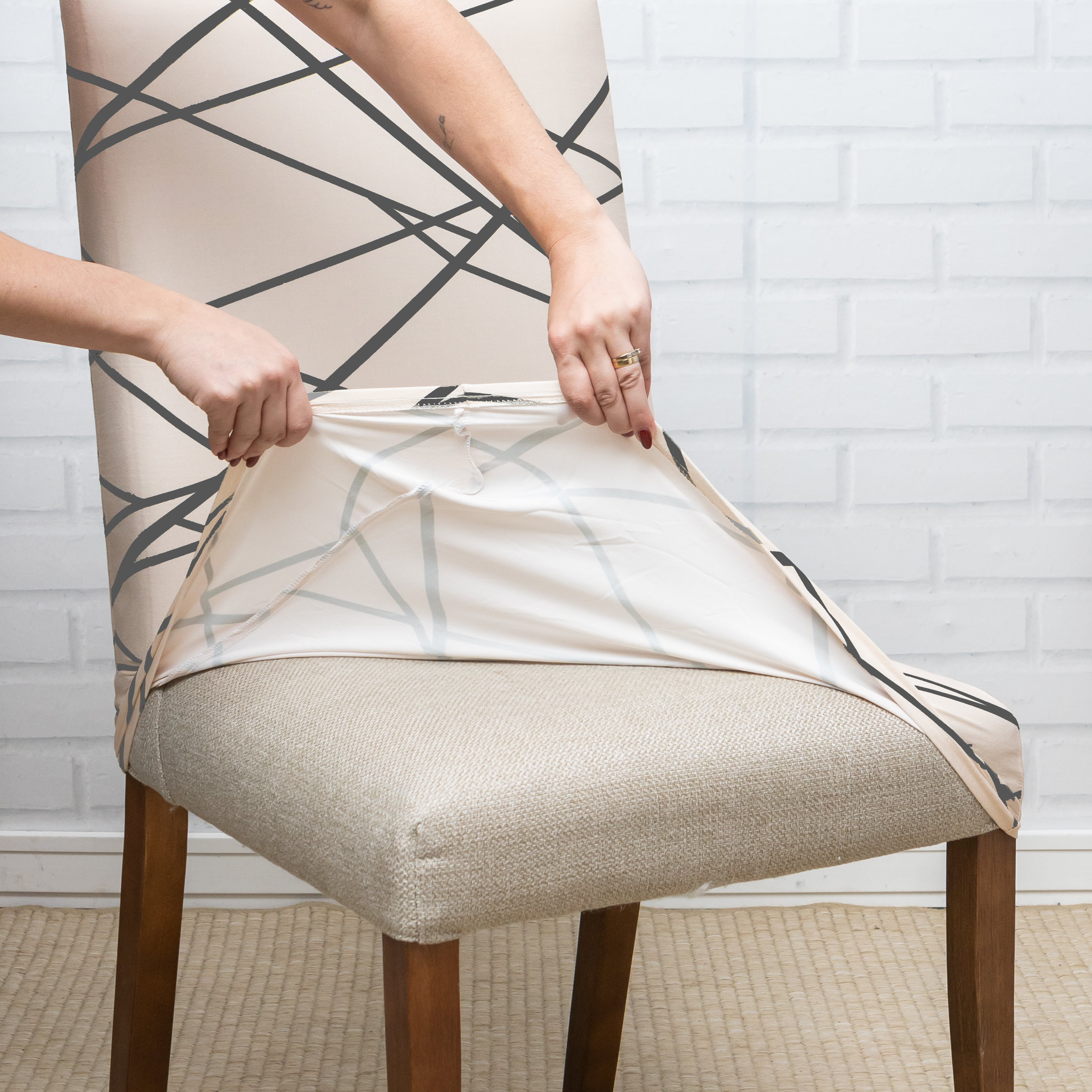 Capa de Cadeira Spandex - Pântano Cinza