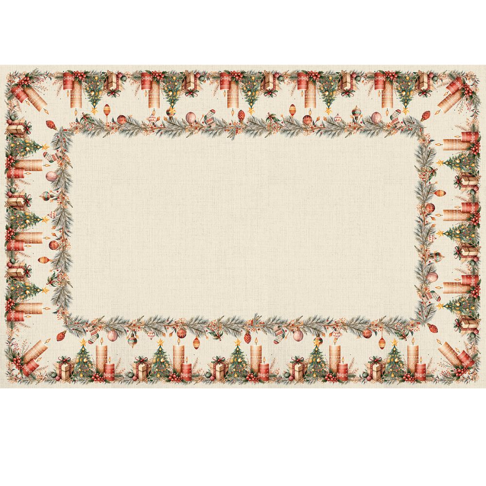 Toalha de Mesa Natal Boho-Vários Tamanhos