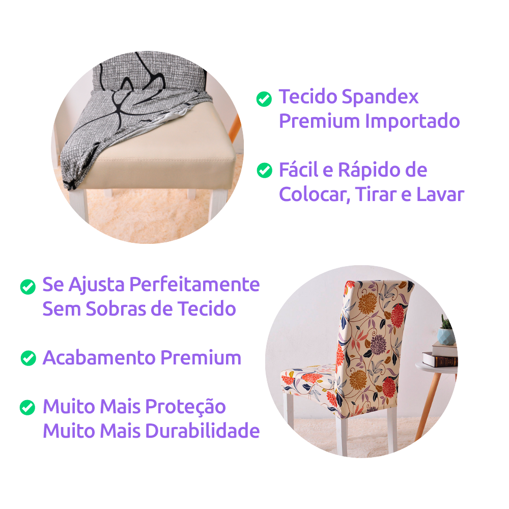 Capa de Cadeira Spandex - Pântano Cinza