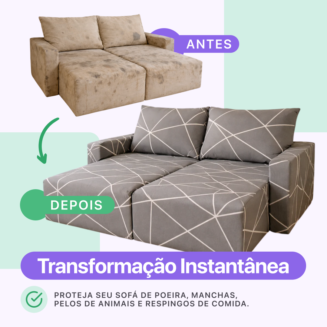 Capa para Sofá Retrátil Braço Completo -Marrocos