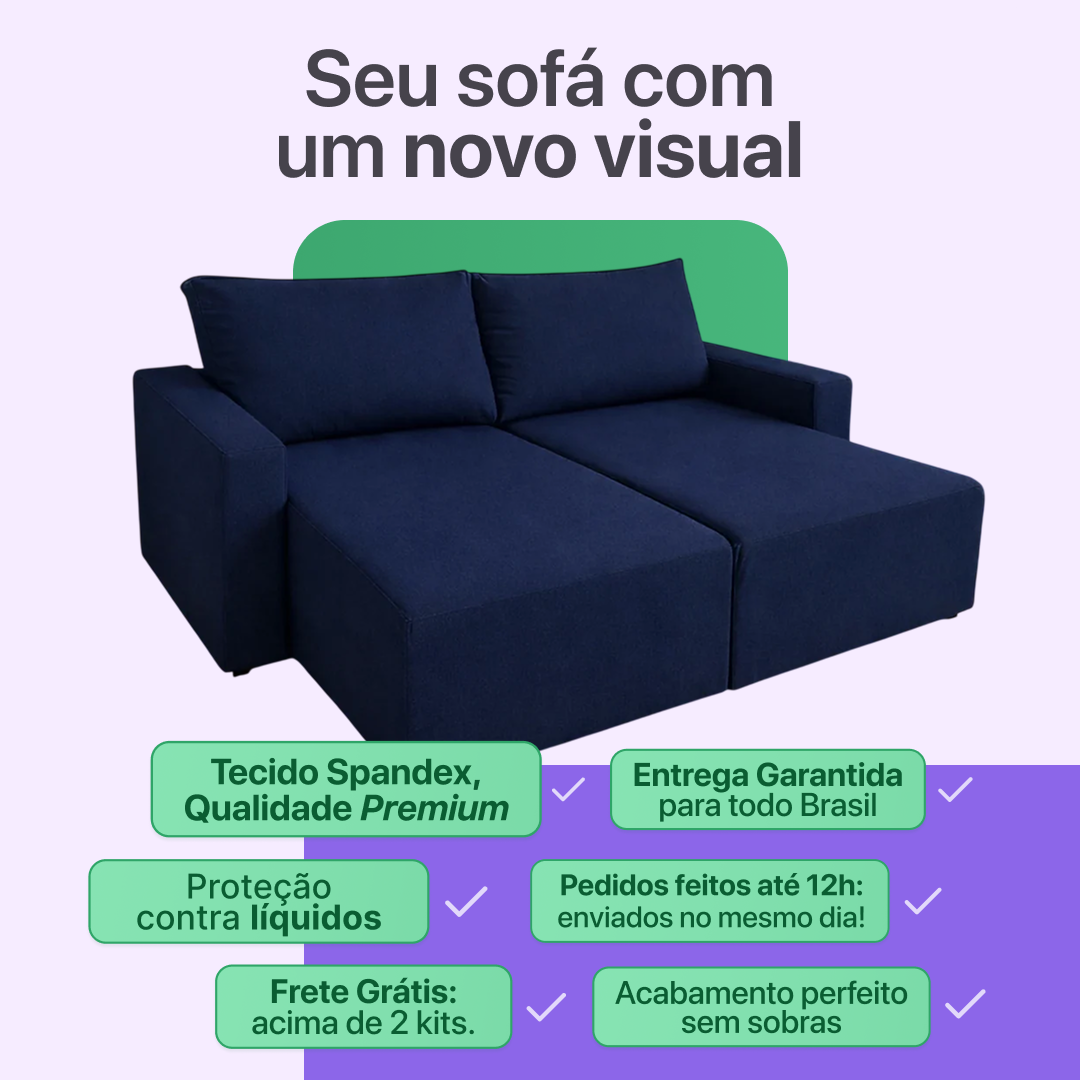 Capa para Sofá Retrátil Braço Completo -Marrocos