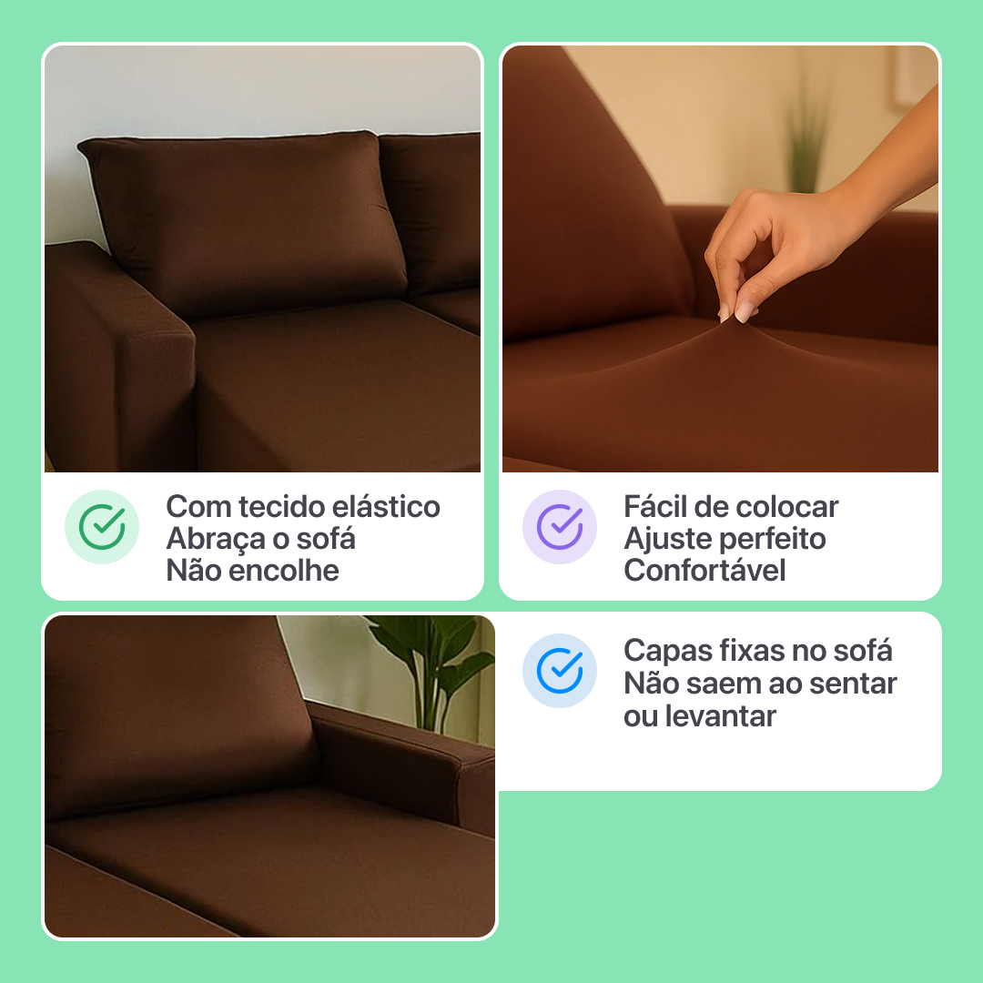 Capa para Sofá Retrátil Braço Completo -Marrocos