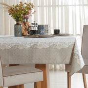 Toalha de Mesa Facile Flores Bege - Vários Tamanhos