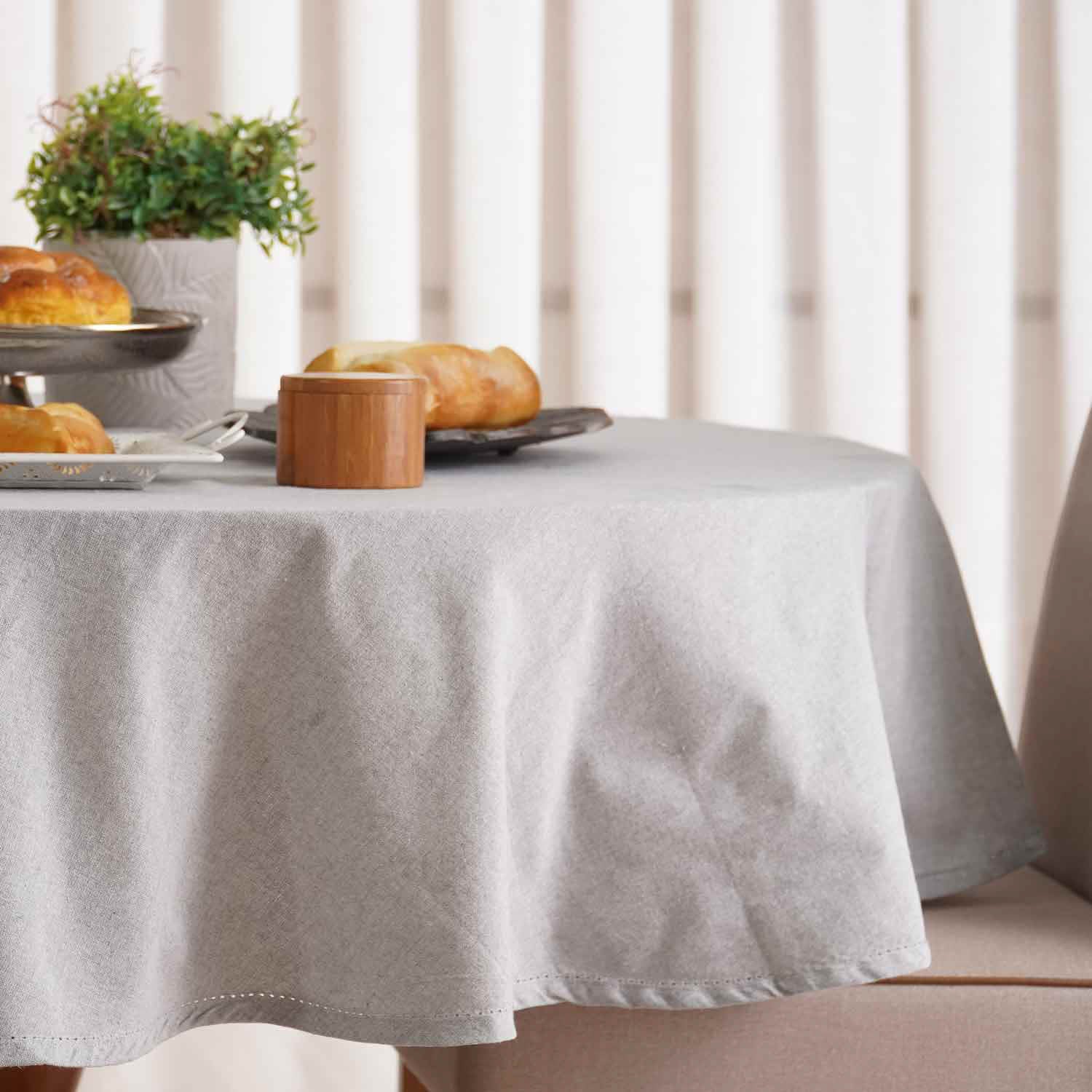 Toalha de Mesa Pesponto- Cinza