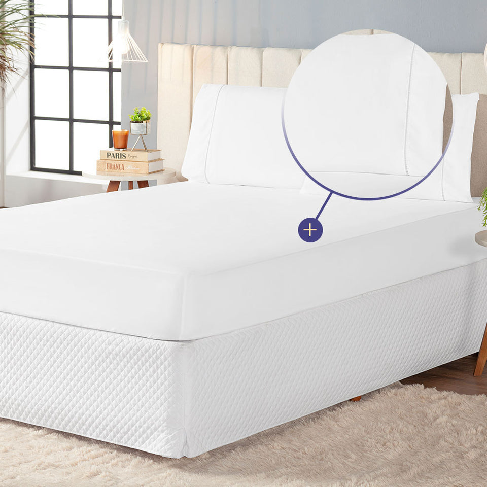Jogo de Cama Paris King Ponto Palito - Várias Cores