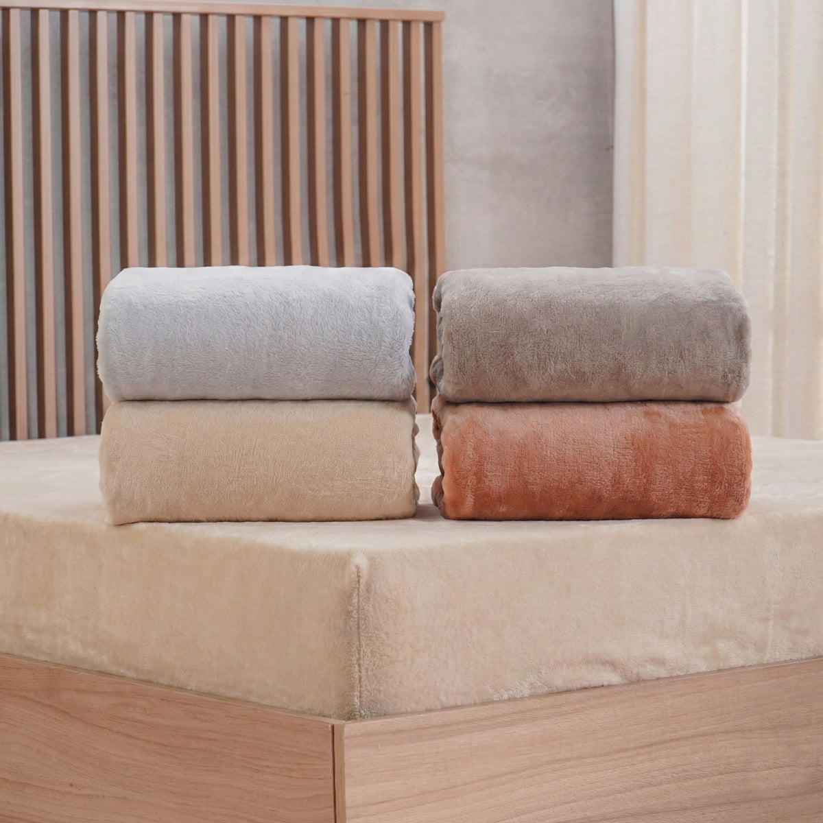 Lençol Avulso Plush Flannel Casal - Várias Cores