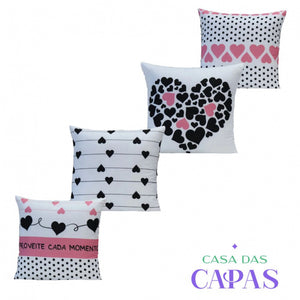 Kit 4 Capas de Almofada - Love