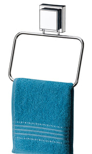 Toalheiro Argola Ventosa Inox 18cm Quadrado