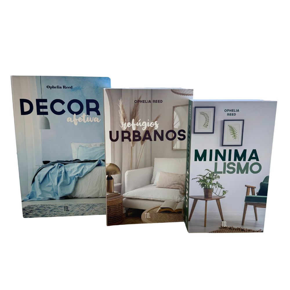 Kit 3un Caixa Porta Objeto Livro Fake Decorativo - Afetiva