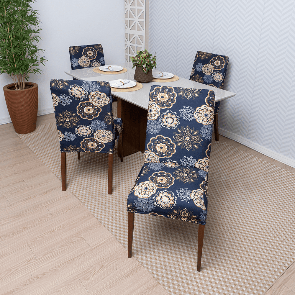 Capa de Cadeira Spandex - Mandala Colorida casadas-capas