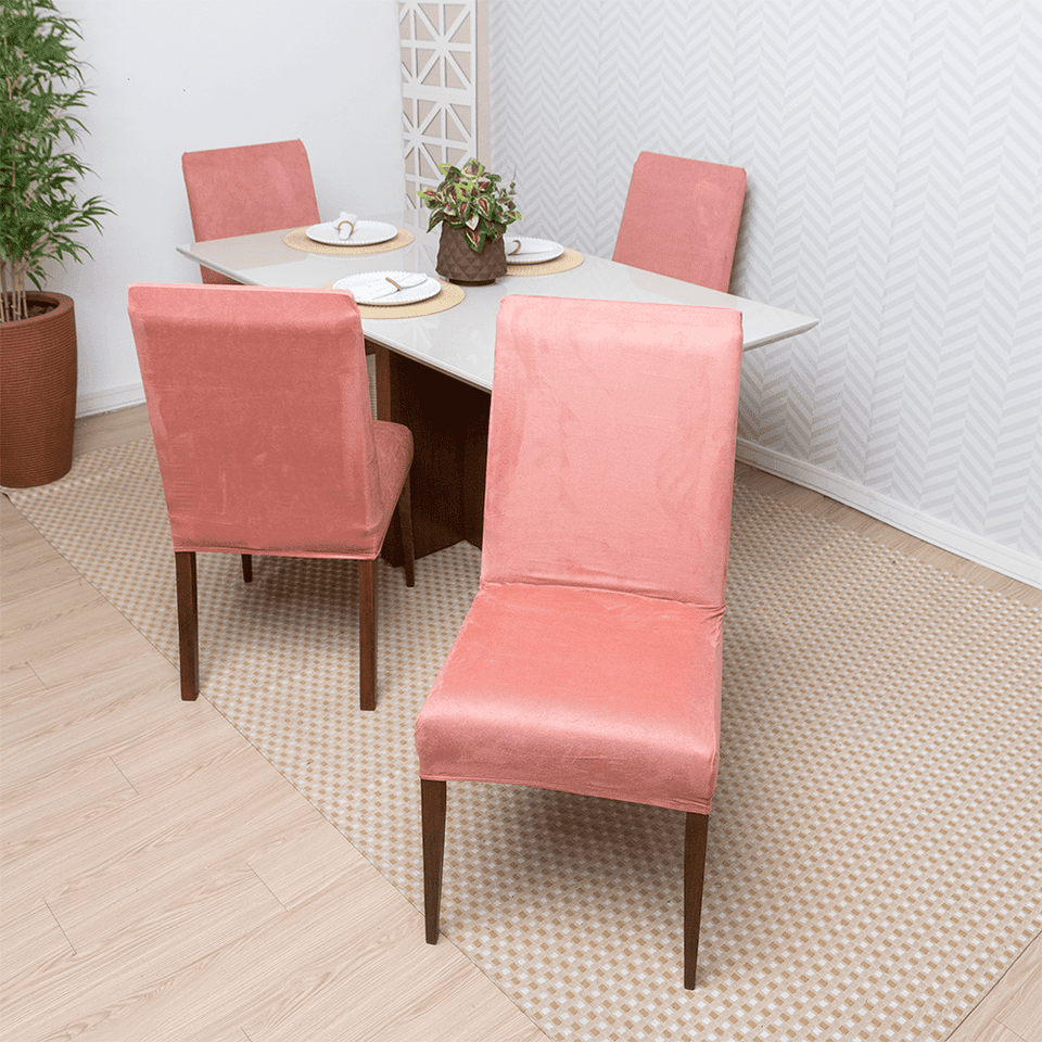 Capa de Cadeira Anti Gato Suede - Rosa
