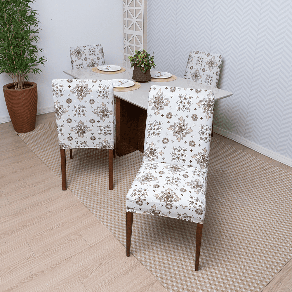 Capa de Cadeira Spandex - Mandala Gold casadas-capas