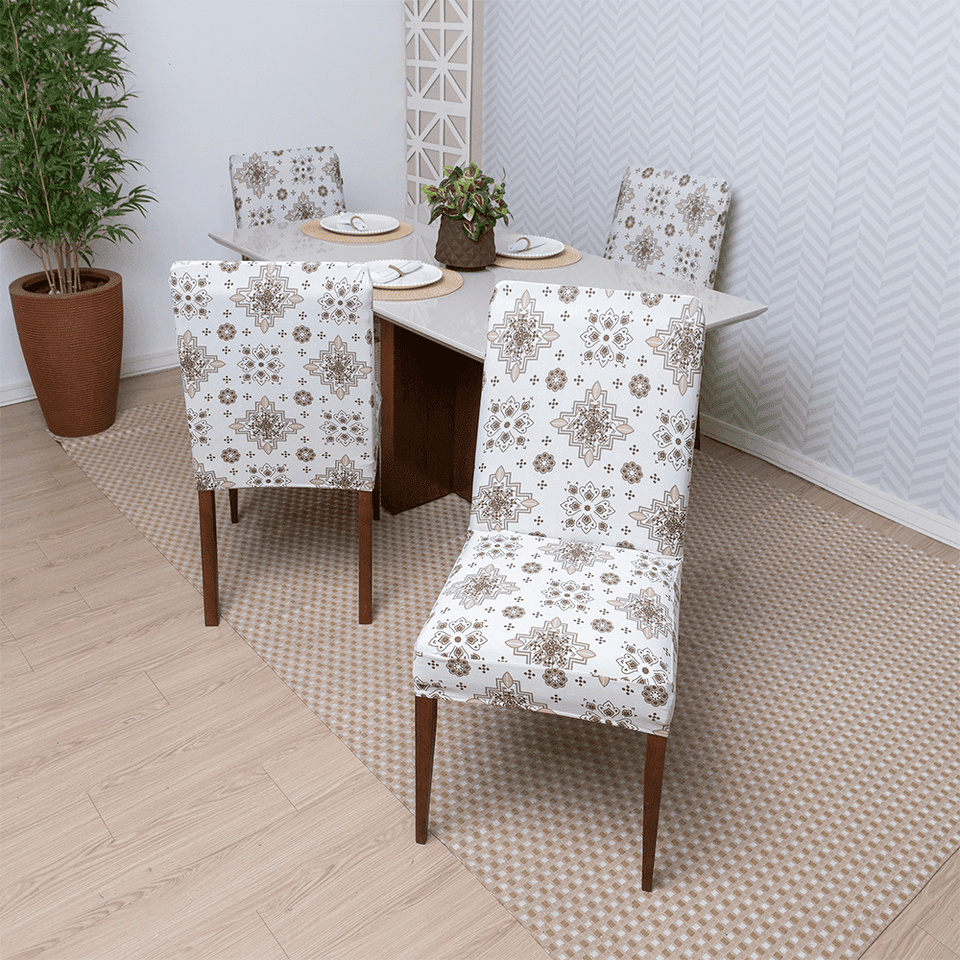 Capa de Cadeira Spandex - Mandala Gold casadas-capas