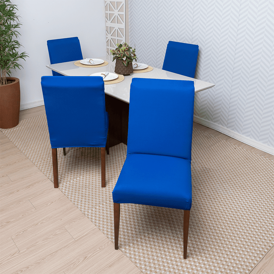 Capa de Cadeira Spandex - Azul Bic casadas-capas