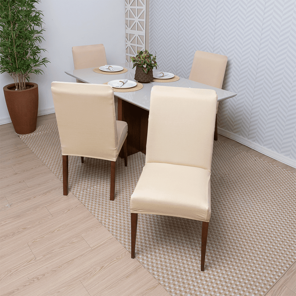 Capa de Cadeira Spandex - Creme casadas-capas