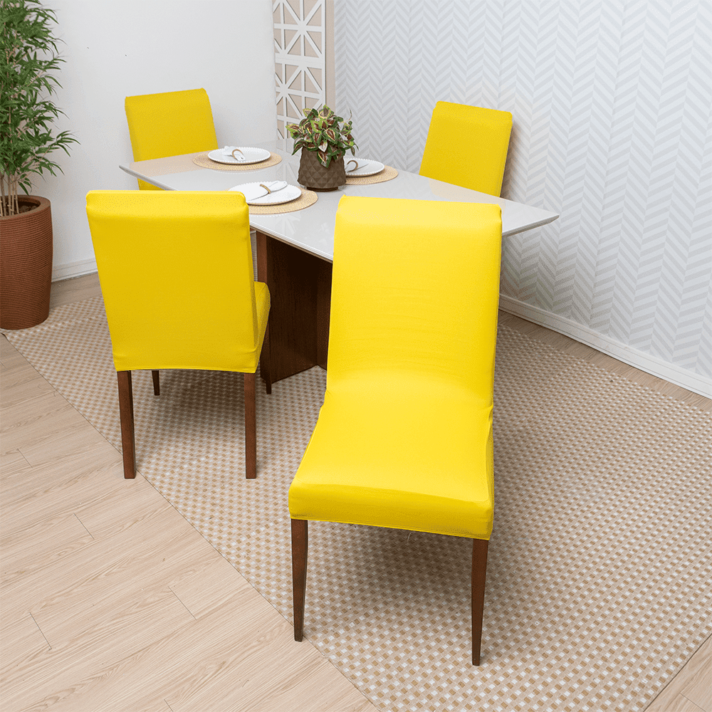 Capa de Cadeira Spandex - Amarela casadas-capas
