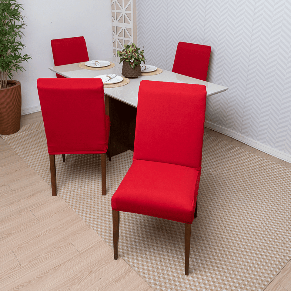 Capa de Cadeira Spandex - Vermelho casadas-capas