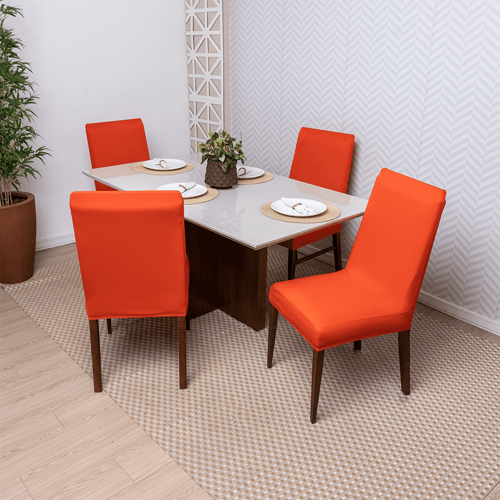 Capa de Cadeira Spandex - Laranja casadas-capas