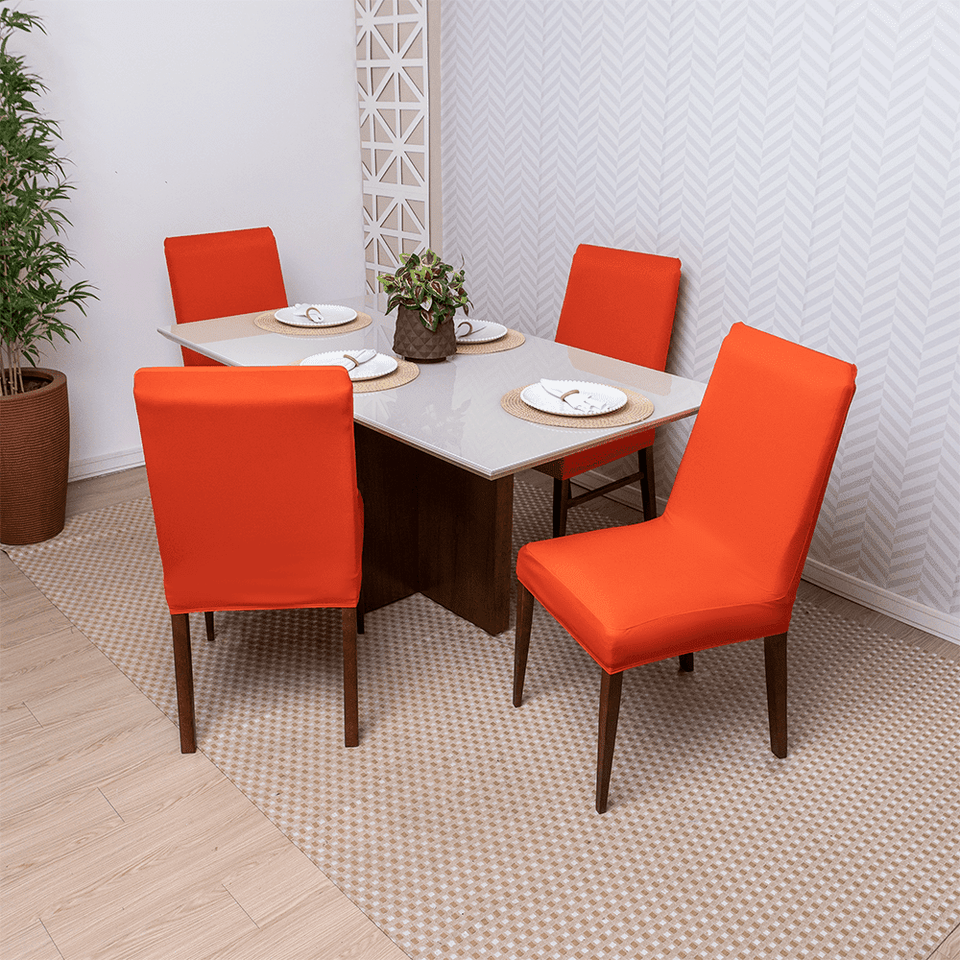 Capa de Cadeira Spandex - Laranja casadas-capas
