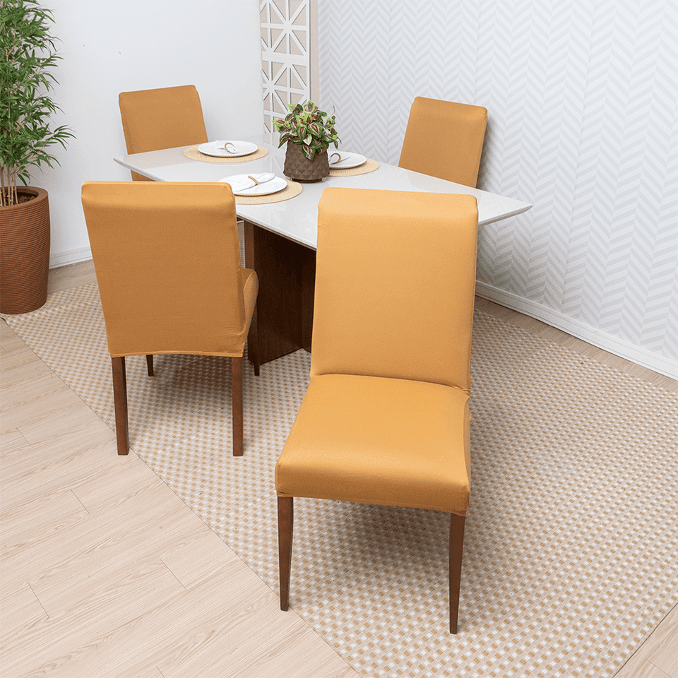 Capa de Cadeira Spandex - Caramelo casadas-capas