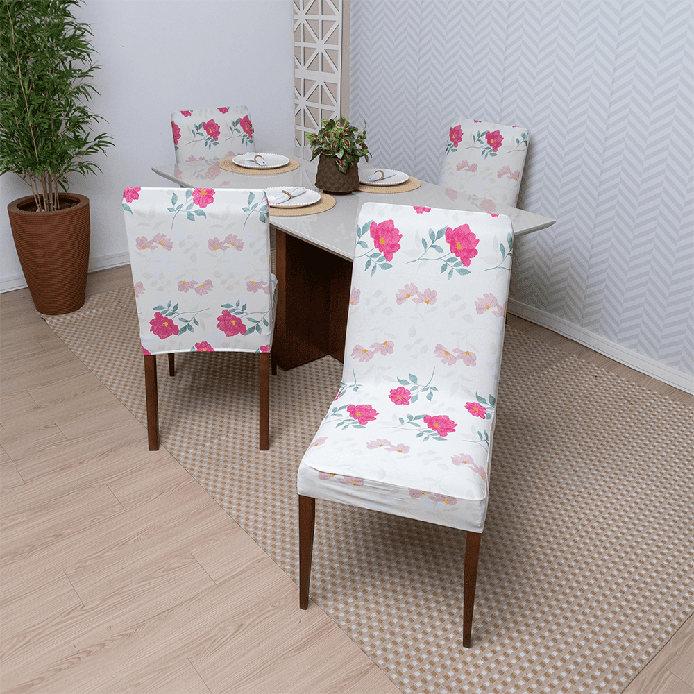 Capa de Cadeira Spandex - Floral casadas-capas