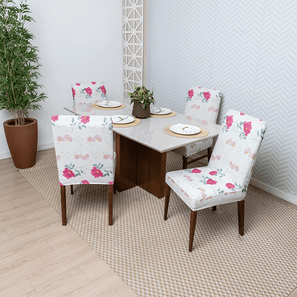 Capa de Cadeira Spandex - Floral casadas-capas