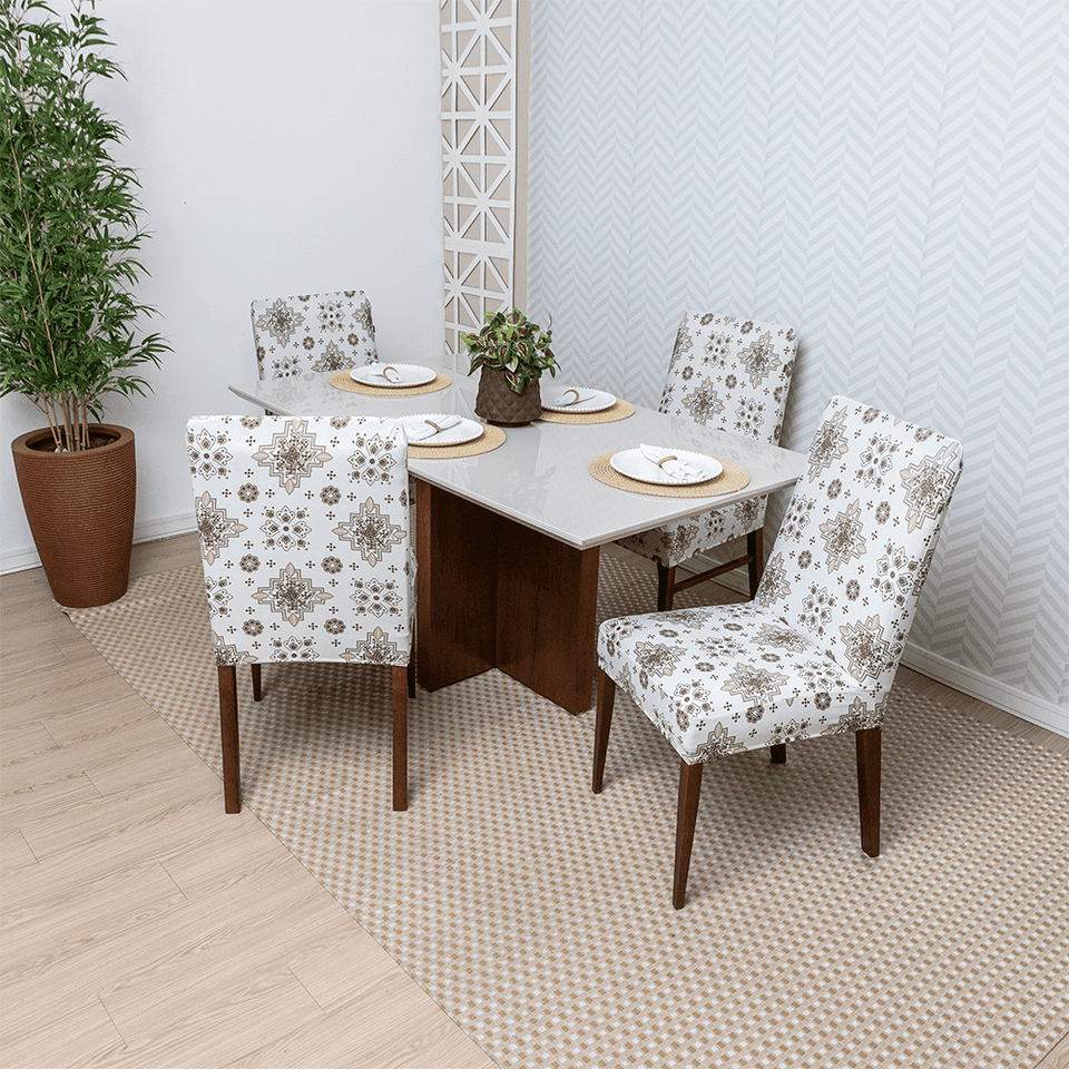Capa de Cadeira Spandex - Mandala Gold casadas-capas