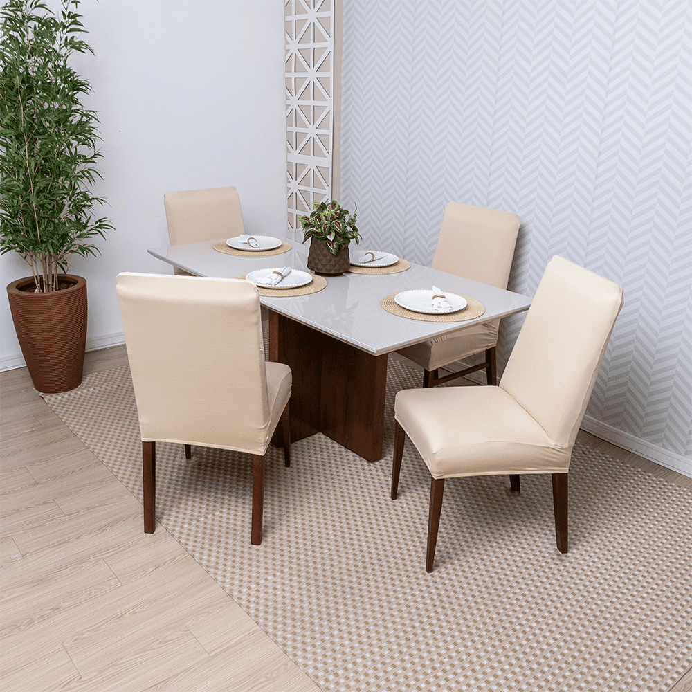 Capa de Cadeira Spandex - Creme casadas-capas