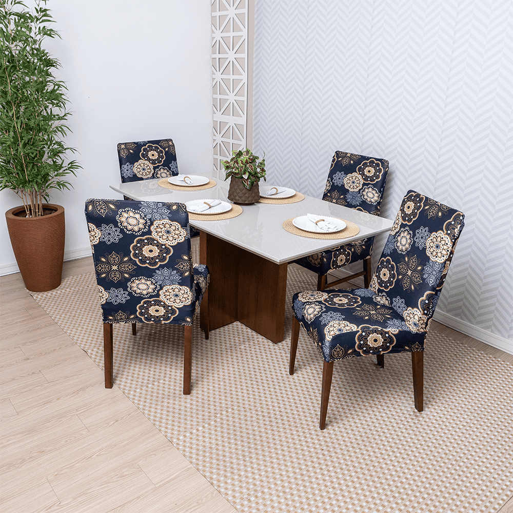 Capa de Cadeira Spandex - Mandala Colorida casadas-capas