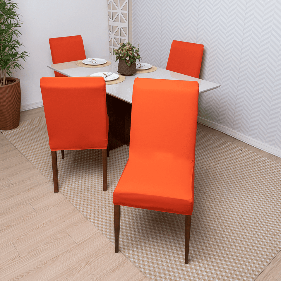 Capa de Cadeira Spandex - Laranja casadas-capas