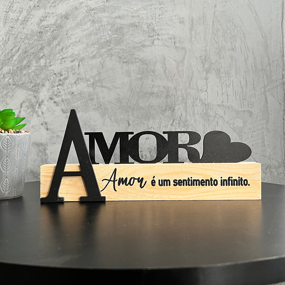 Enfeite Decorativo Branco- Amor