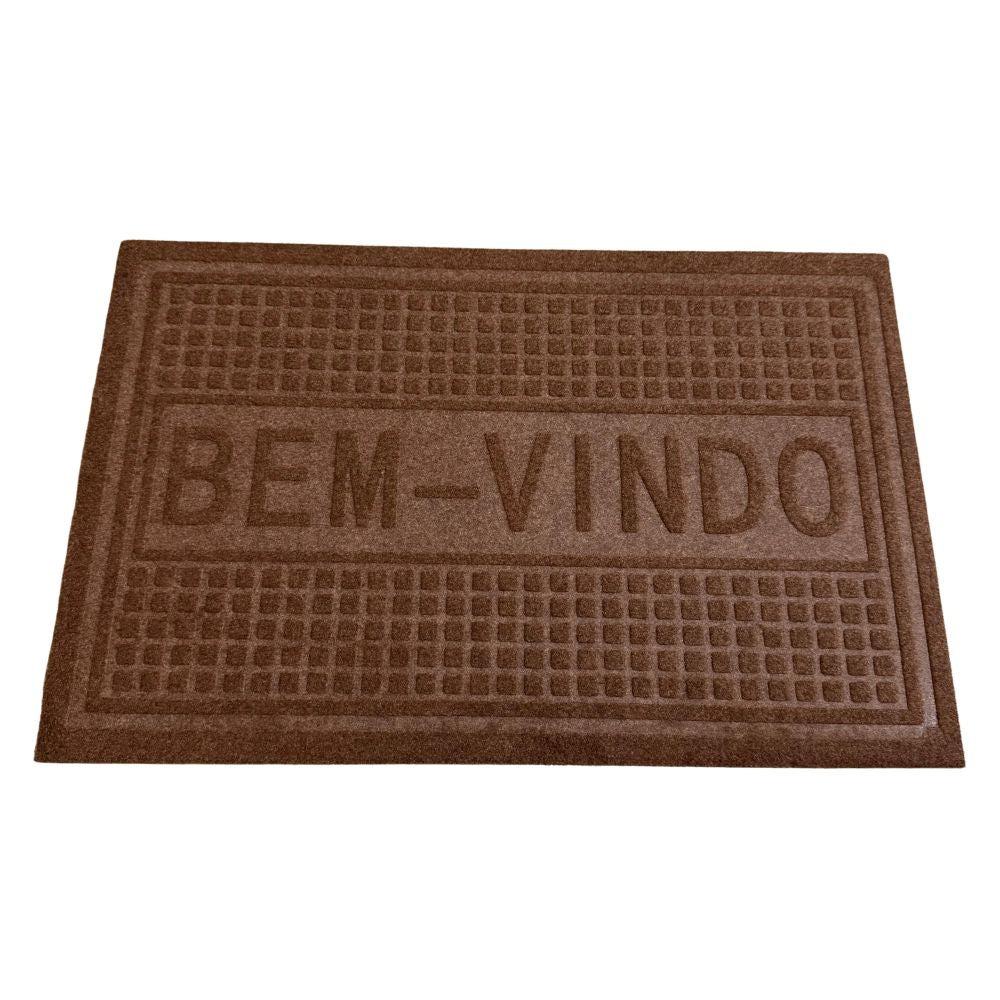 Tapete Bem-Vindo Quadriculado- Várias Cores