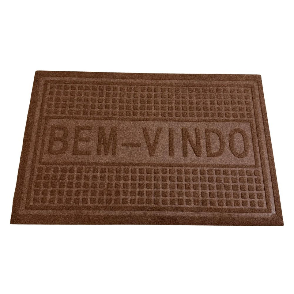 Tapete Bem-Vindo Quadriculado- Várias Cores