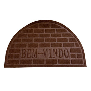Tapete Bem-Vindo Tijolinho Redondo- Várias Cores