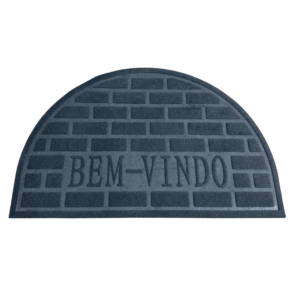 Tapete Bem-Vindo Tijolinho Redondo- Várias Cores