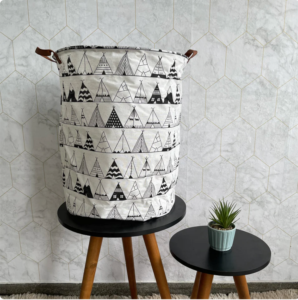 Cesto Organizador De Brinquedo Roupa Suja Dobrável 20 Litros