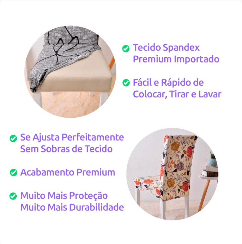 Capa de Cadeira Spandex - Concreto