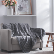 Manta Jacquard para Sofá - Vitral Castor