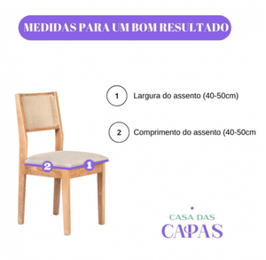 Capa para Assento de Cadeira - Jardim Cinza