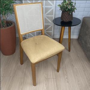 Capa para Assento de Cadeira Suede - Café com Leite