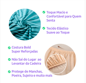 Capa de Cadeira Resistente à gato Suede-Cinza Claro