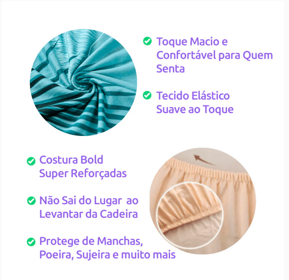 Capa de Cadeira Resistente à gato Suede-Cinza Claro