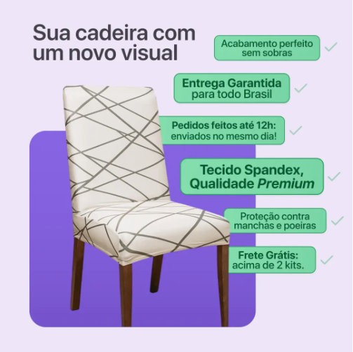 Capa de Cadeira Spandex - Creme