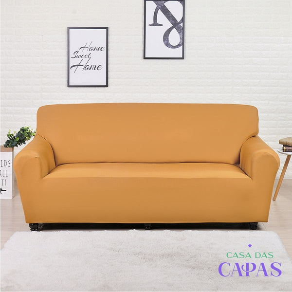 Capa de Sofá Spandex Premium - Caramelo