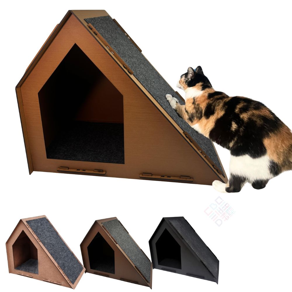 Casa de Gato Com Arranhador - Várias Cores